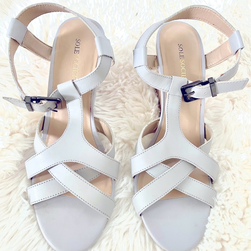 Sole Society Grey Wedges
